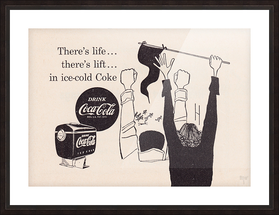 1957 Coke Football Advertisement Print Picture Frame print