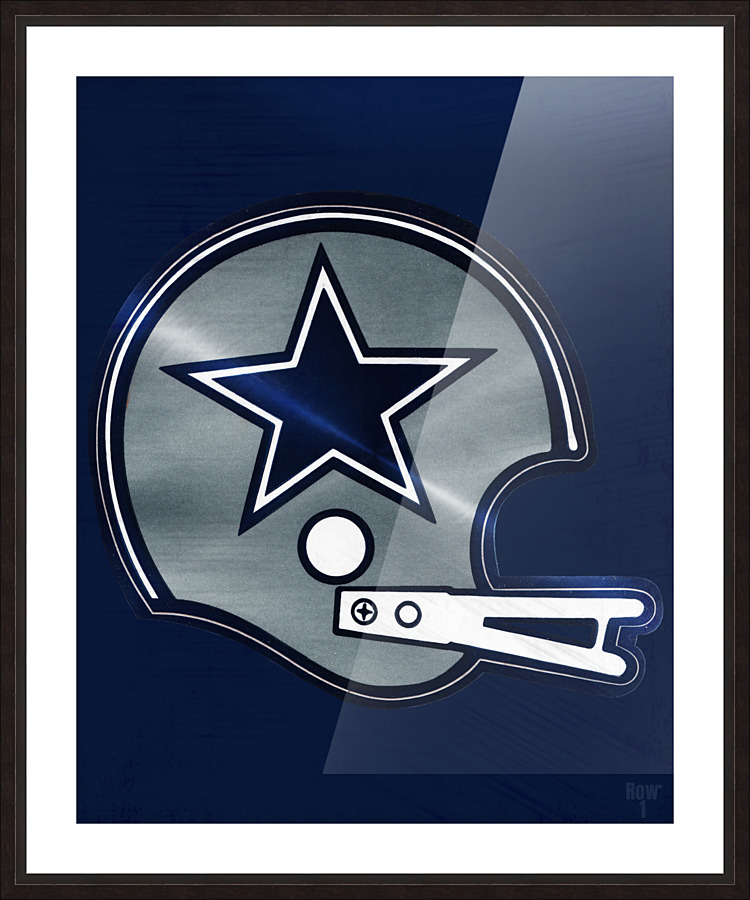 Retro Dallas Cowboys Football Helmet Wall Art Picture Frame print