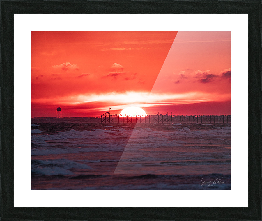 Sundown Pier Picture Frame print
