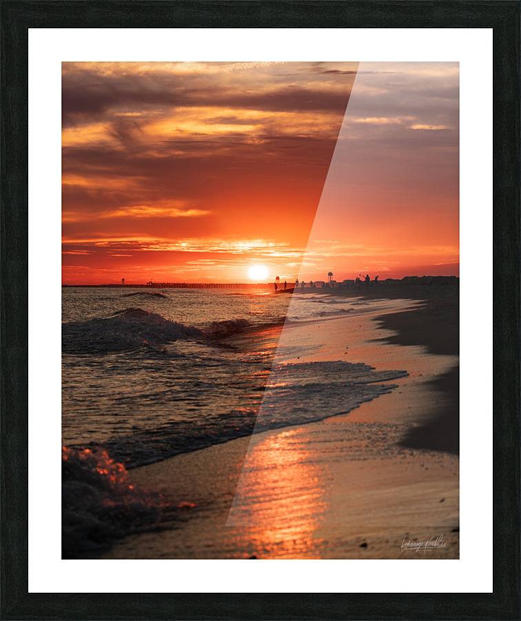 NC Beach Sunset Picture Frame print