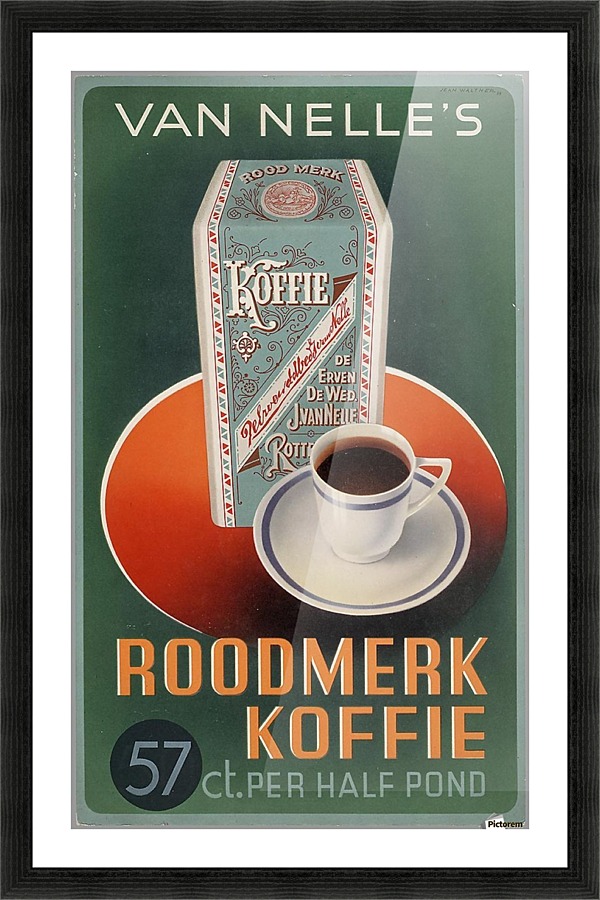 Vintage poster for Van Nelle Roodmerk Koffie Picture Frame print