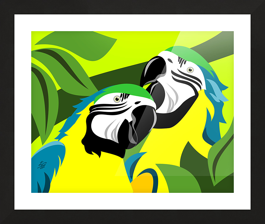 Yellow and Blue Macaw Picture Frame print