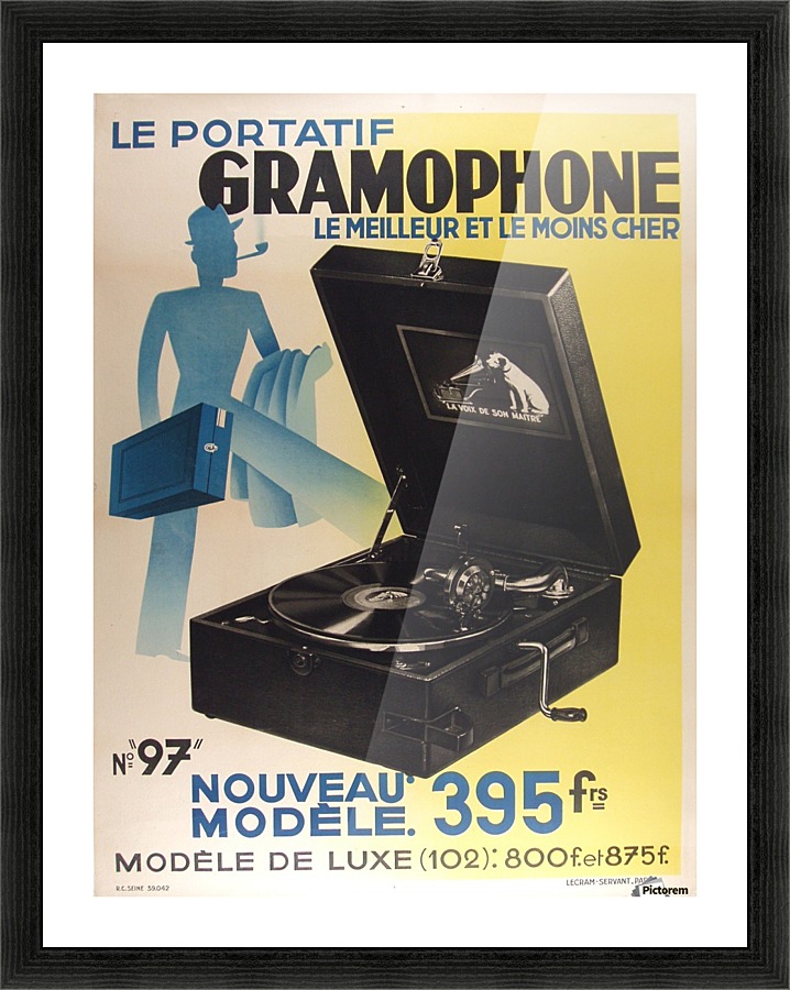 Le Portatif Gramophone  Framed Print Print