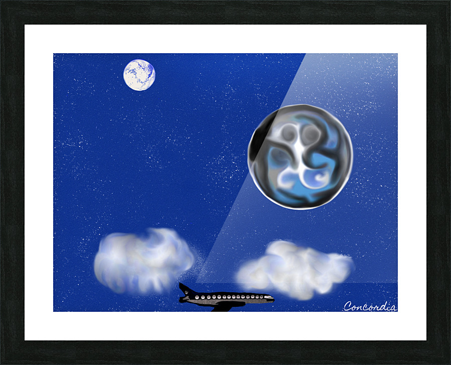 Night Flight Picture Frame print