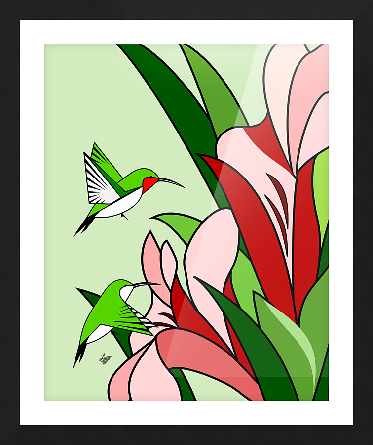 Ruby-throated Hummingbird Picture Frame print