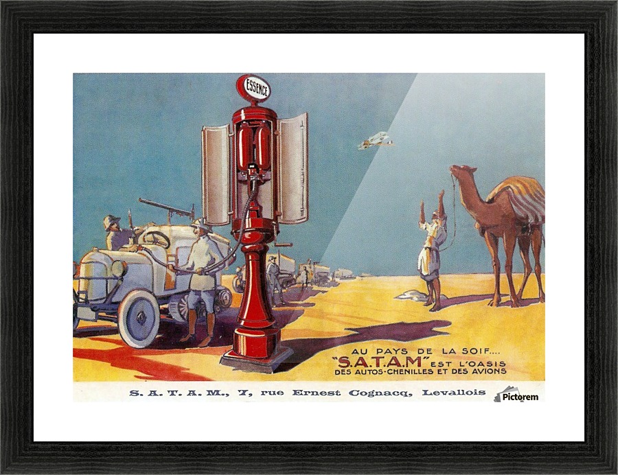Satam vintage service station equipment Picture Frame print