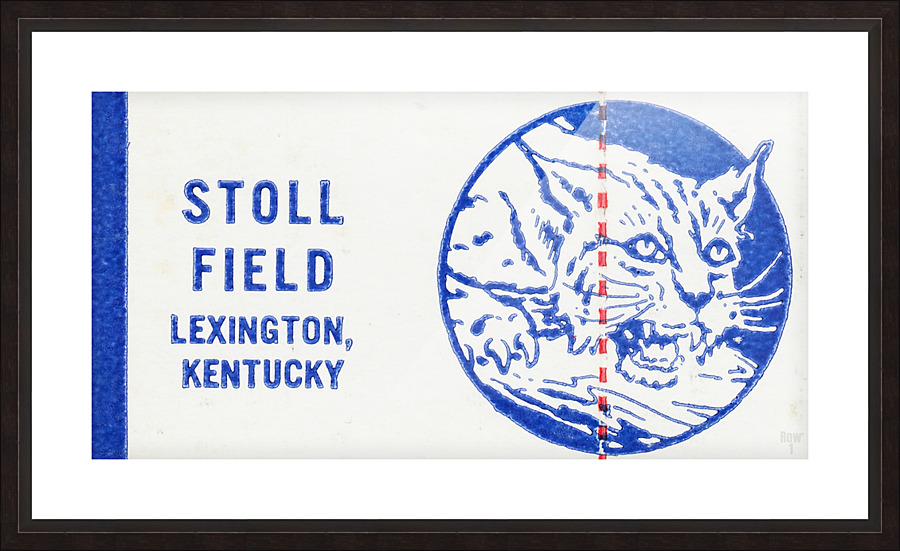 1971 Kentucky Wildcats Stoll Field Ticket Art Picture Frame print
