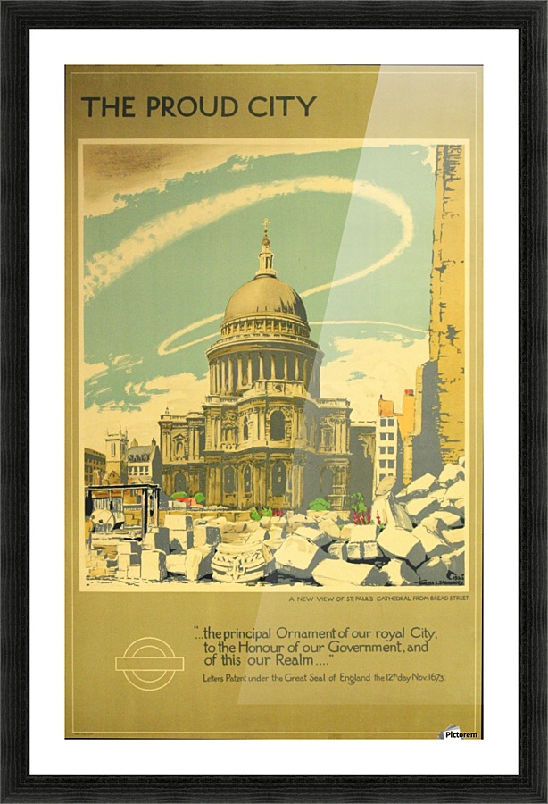 London Underground WW2 vintage poster  Framed Print Print