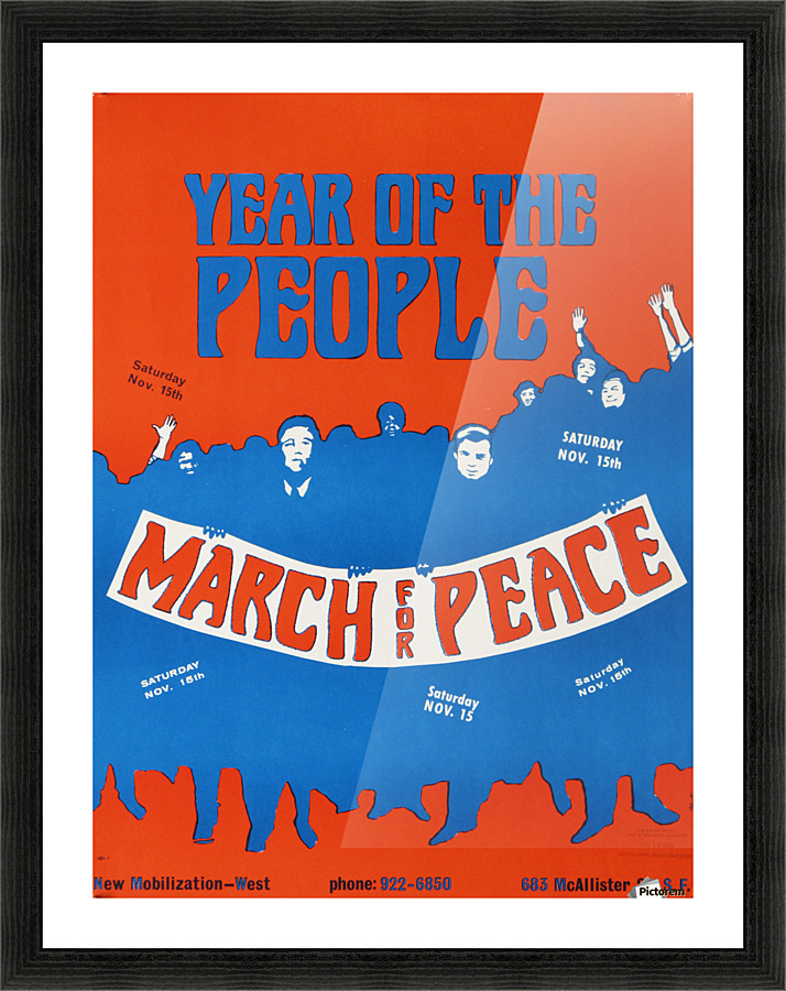 Year of the People March for peace poster Picture Frame print