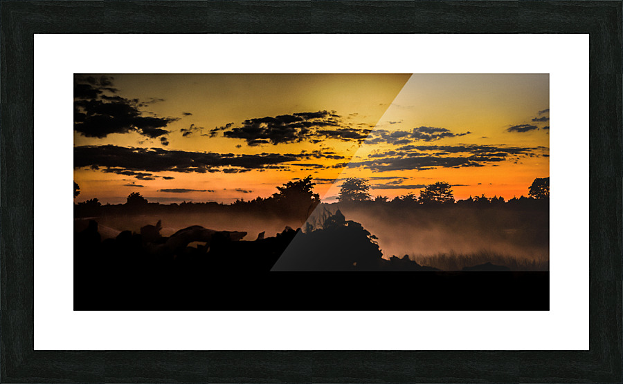 Nature Photography - Smokey Sunset - Wentzville MO Picture Frame print