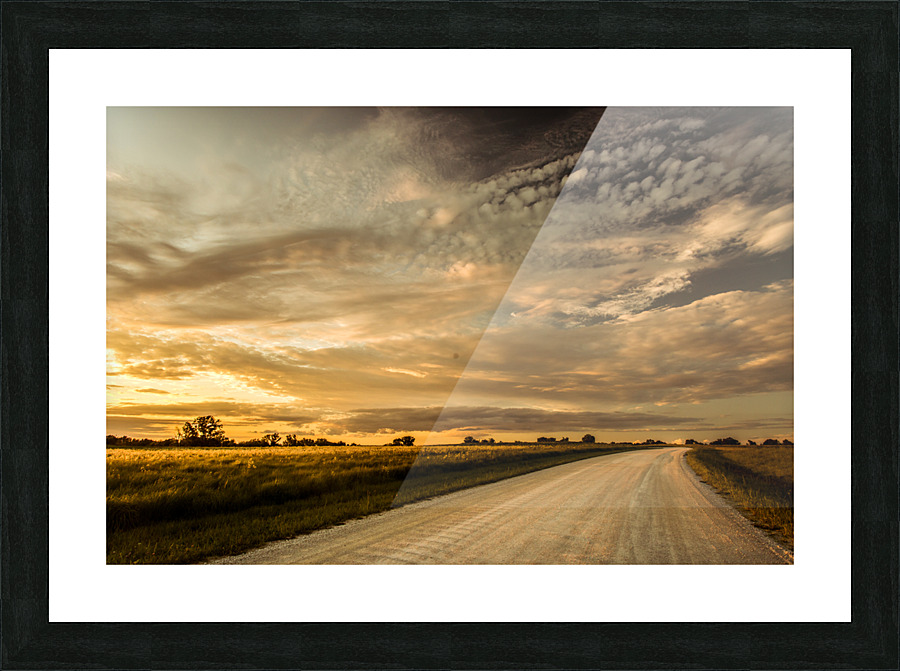 Nature Photography - Sunset Road - Quail Ridge Park MO Picture Frame print