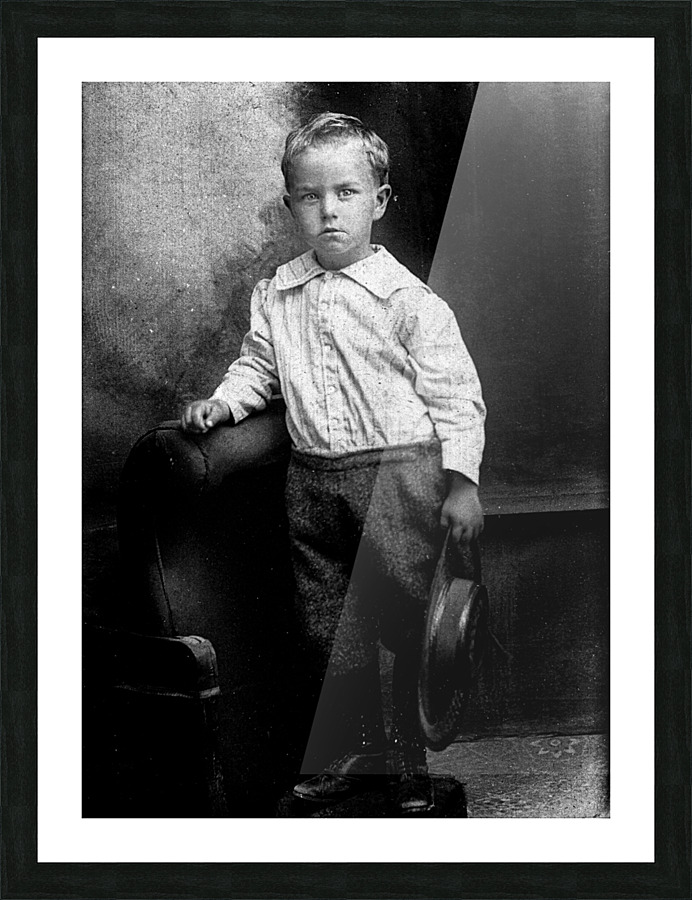 Found and Restored - The Boss - Antique RPPC Picture Frame print