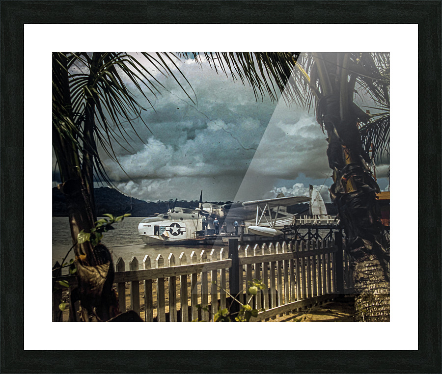 Found and Restored - PBM Mariner with Marines - 1940s Kodachrome Picture Frame print