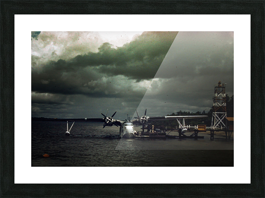 Found and Restored - PBM Mariner in the French Riviera - Kodachrome Picture Frame print