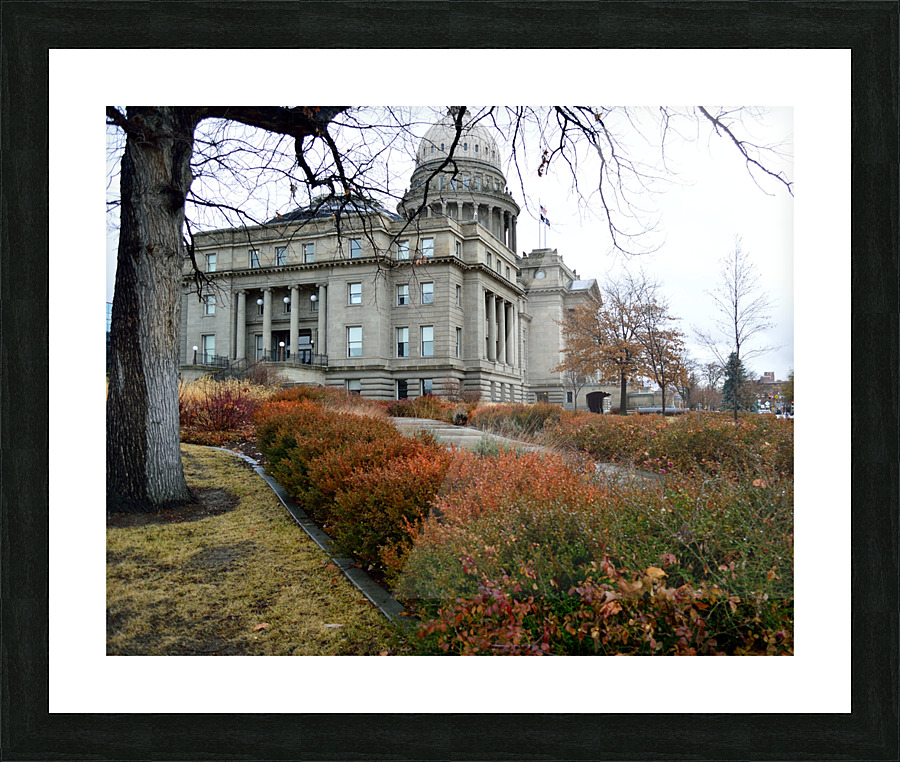 Winter Idaho State Capitol Building Picture Frame print