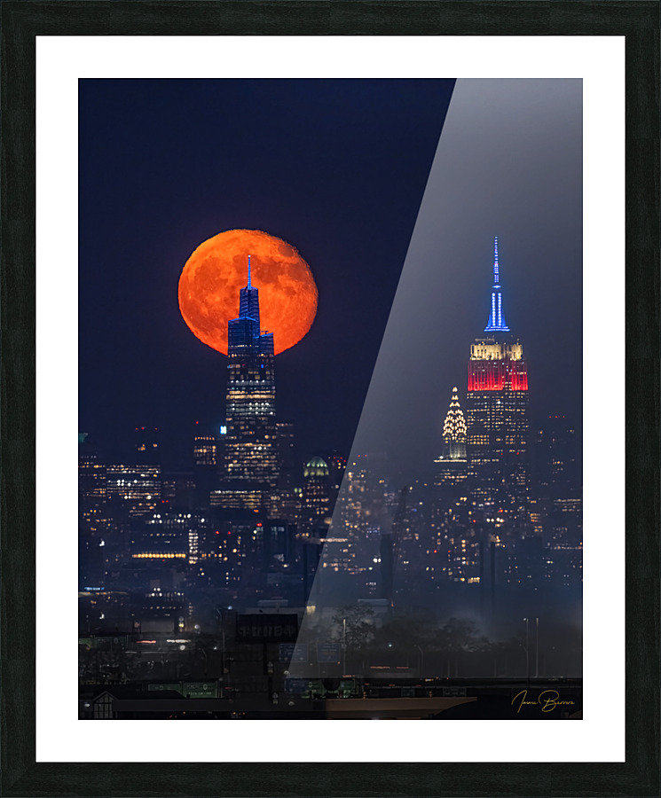 Moon over Midtown Picture Frame print