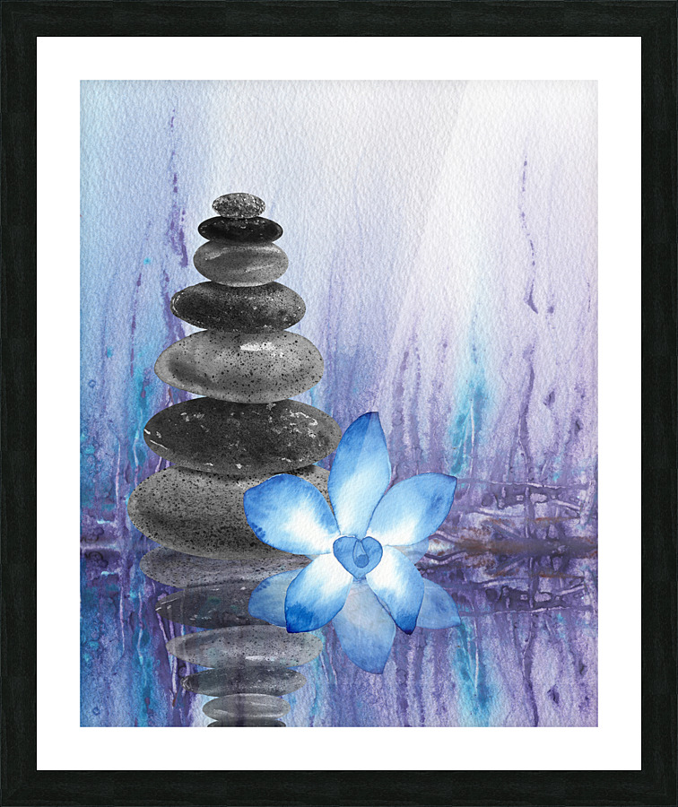 Meditative Calm Peaceful Zen Rocks Cairn With