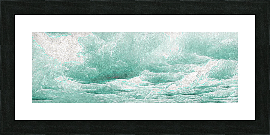 green clouds Picture Frame print