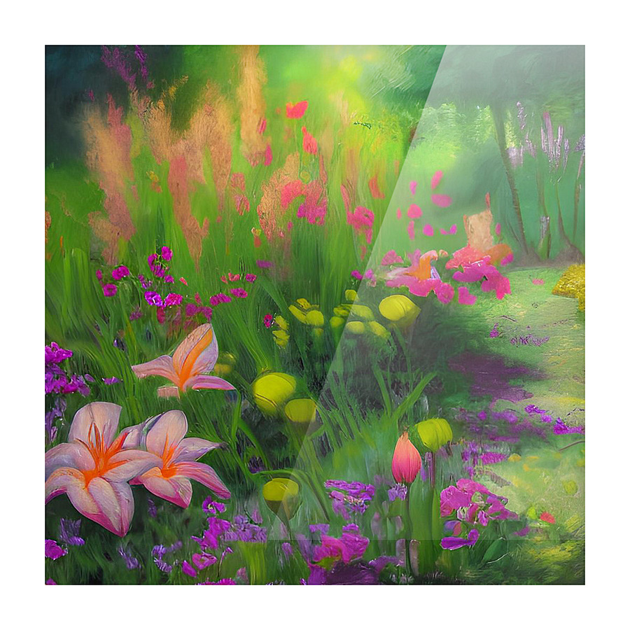 Flower garden Painting Picture Frame print