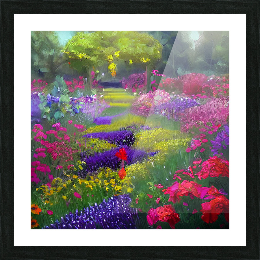 Flower garden Painting Picture Frame print
