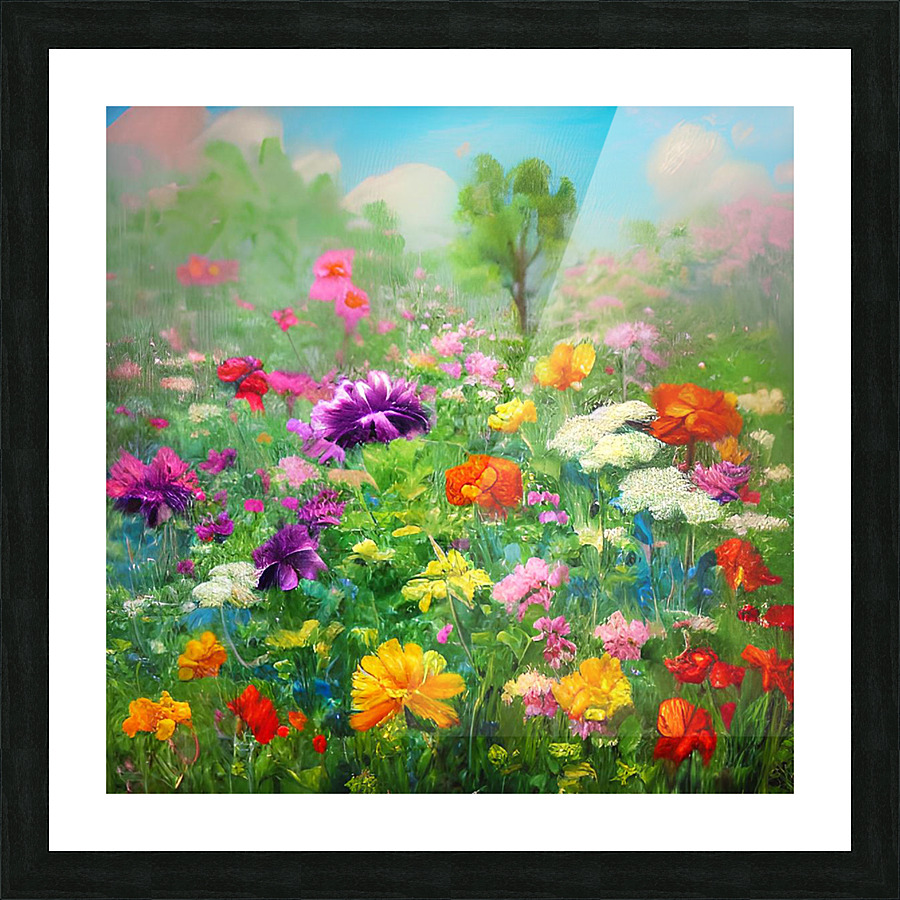 Flower garden Painting Picture Frame print