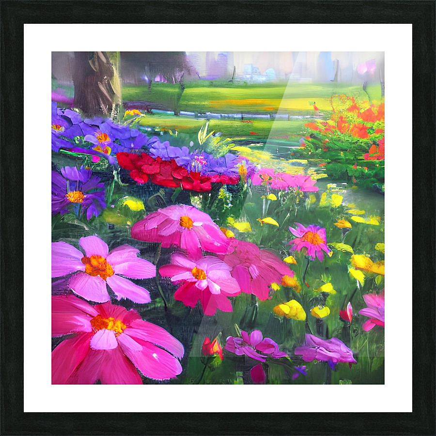 Flower garden Painting Picture Frame print