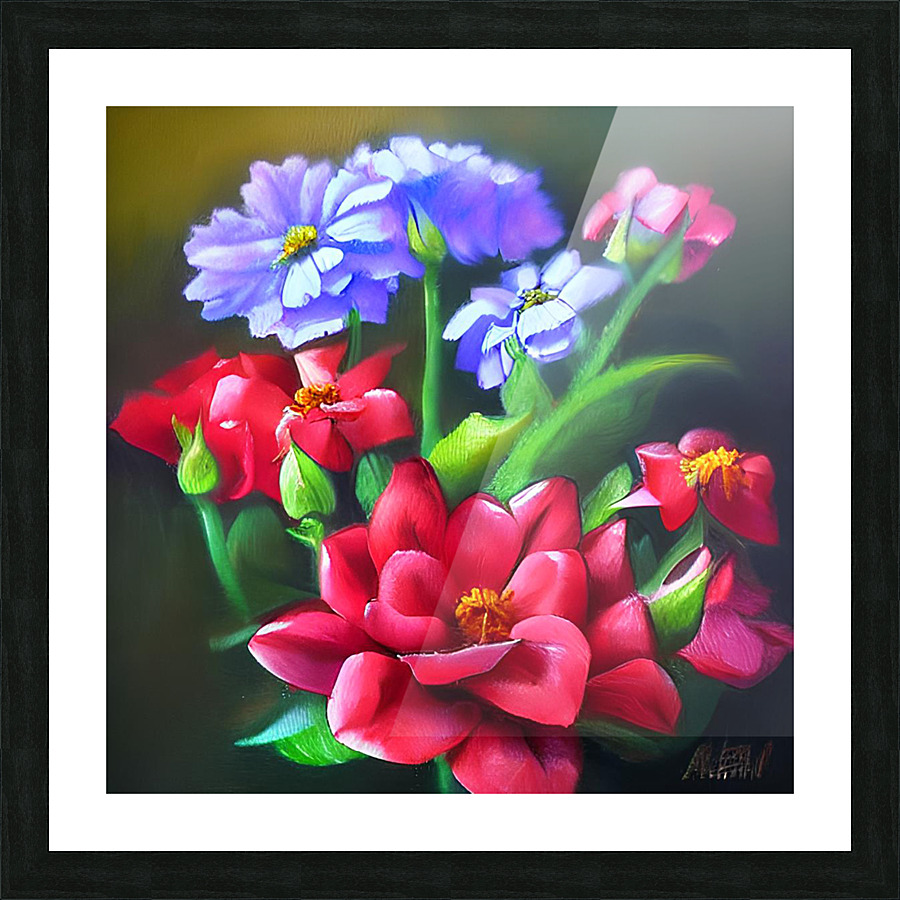 Flower garden Painting Picture Frame print