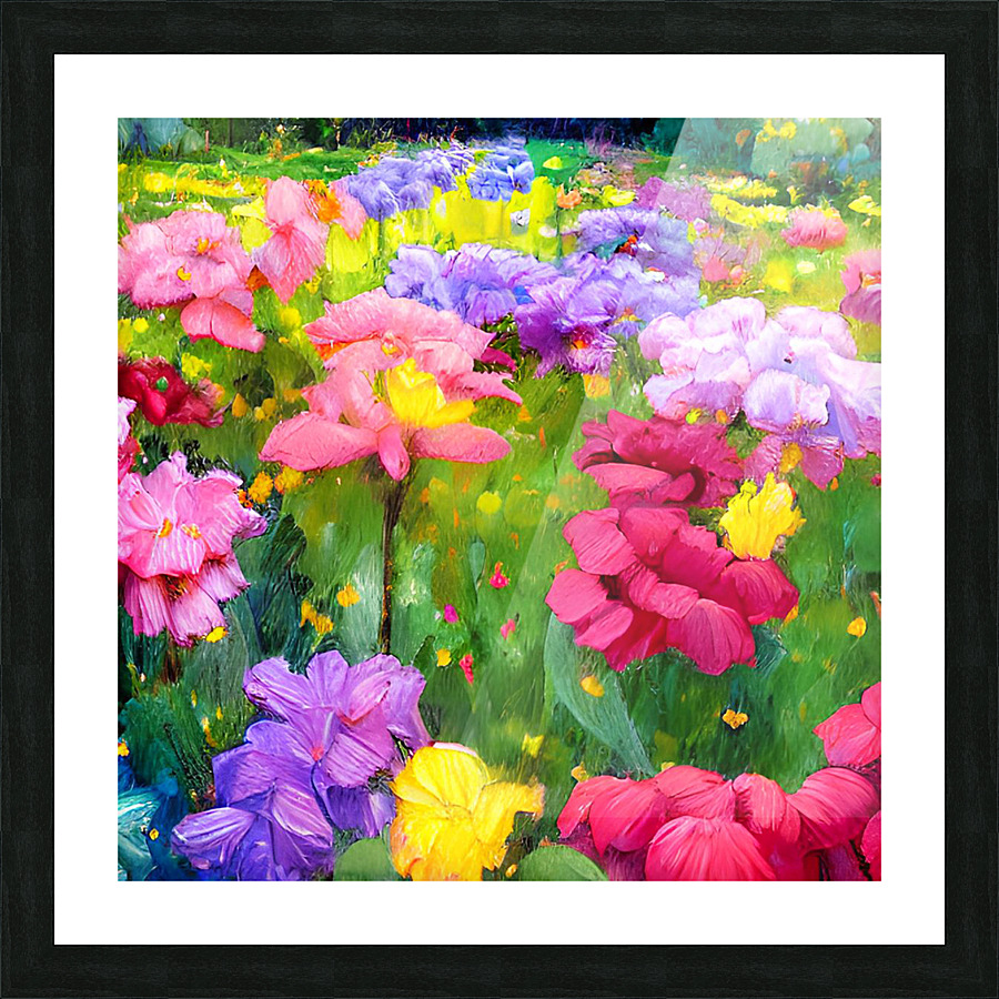 Flower garden Painting Picture Frame print