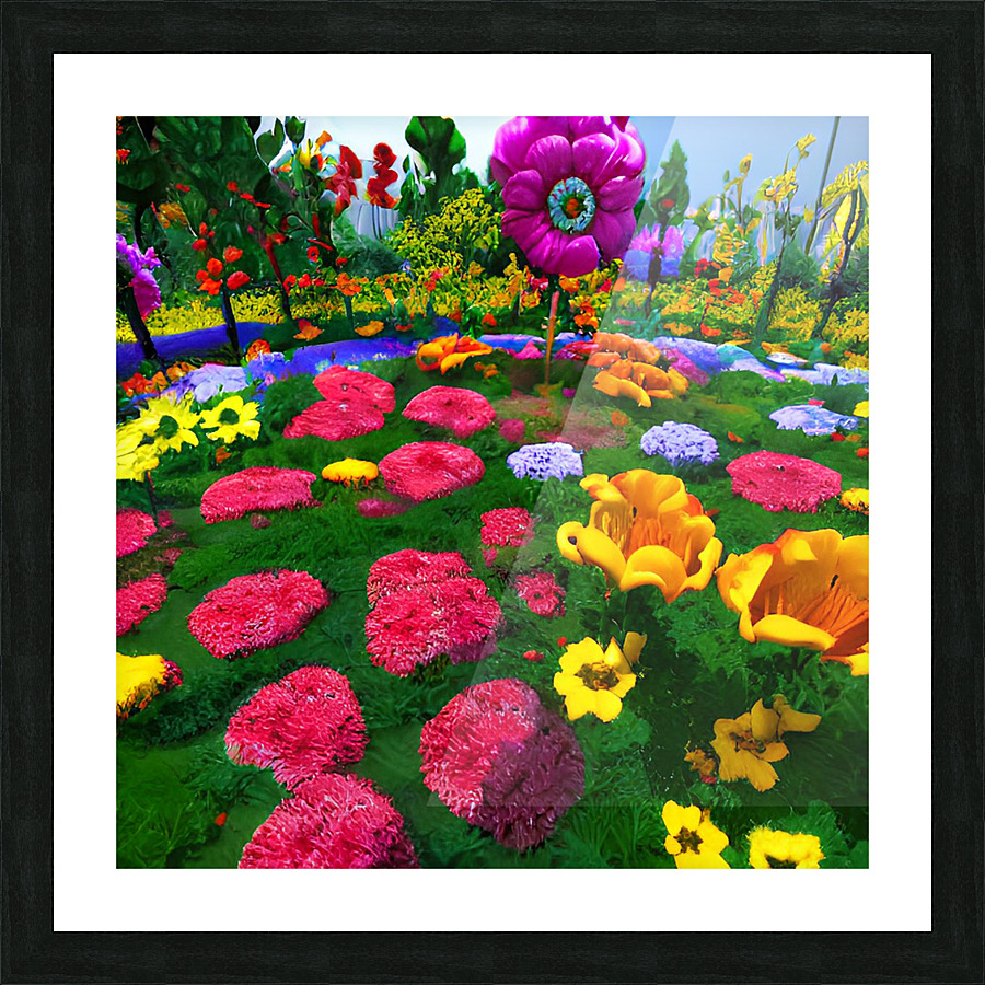Flower garden Painting Picture Frame print