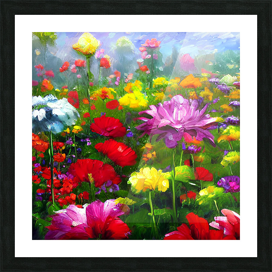 Flower garden Painting Picture Frame print