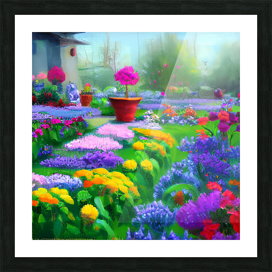 Flower Garden Picture Frame print