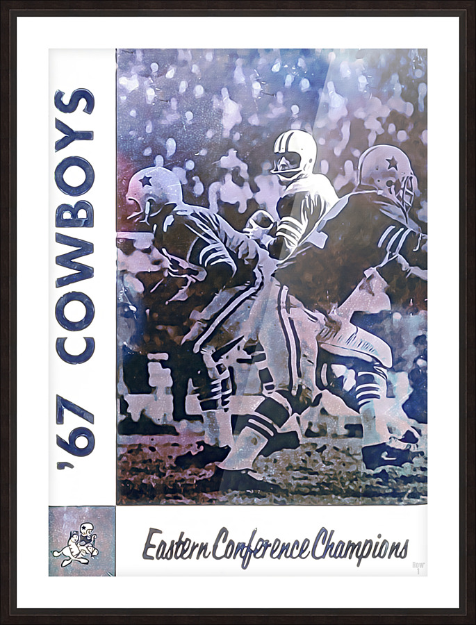 1967 Dallas Cowboys Retro Remix Football Art Picture Frame print
