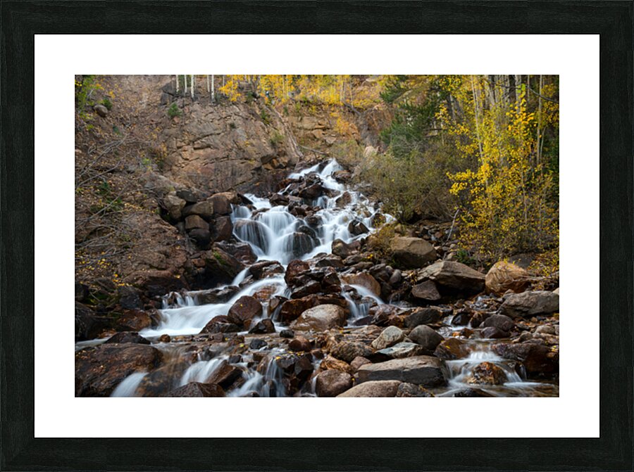 Autumn Guanella Pass Waterfall Picture Frame print
