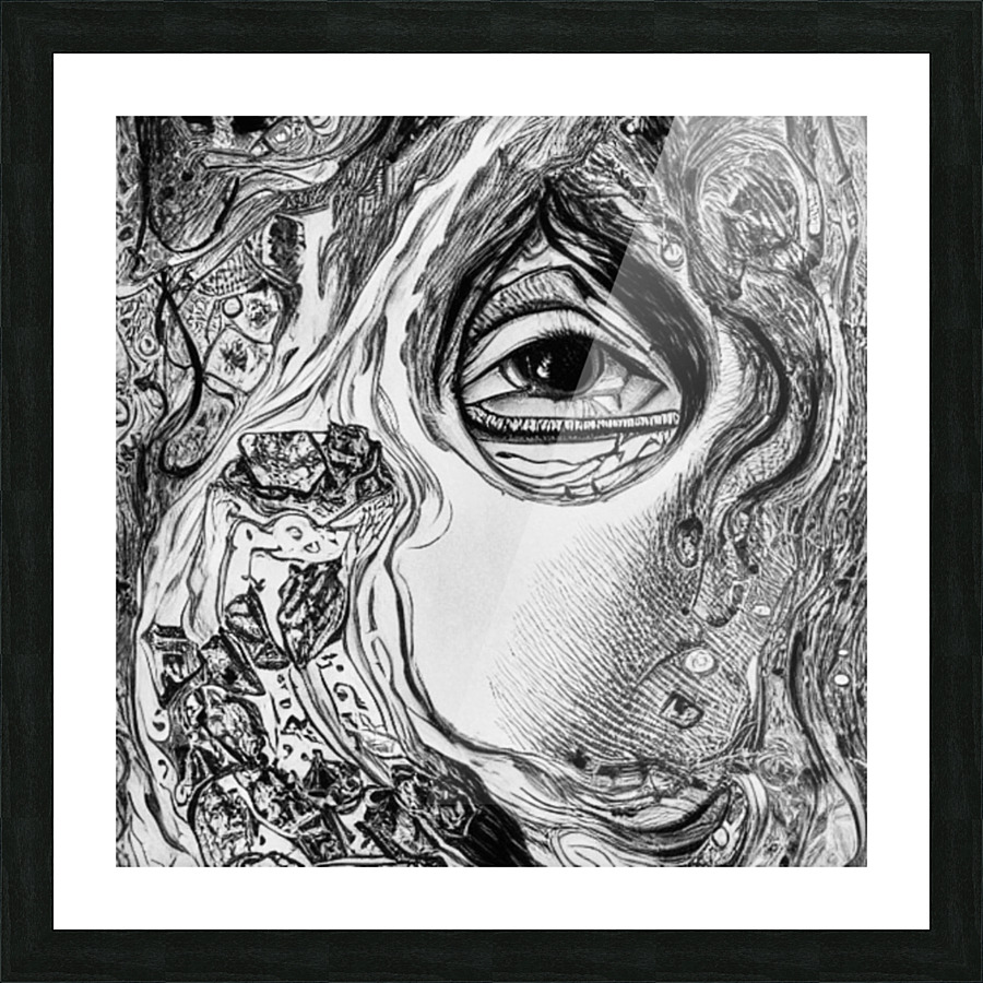 Tree Man Works Alone Picture Frame Printing