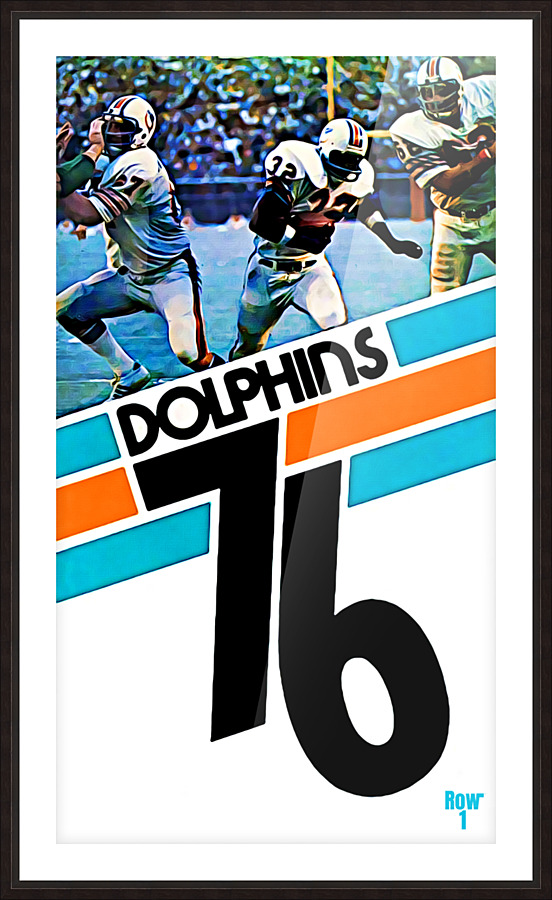 1976 Miami Dolphins Retro Remix Picture Frame print