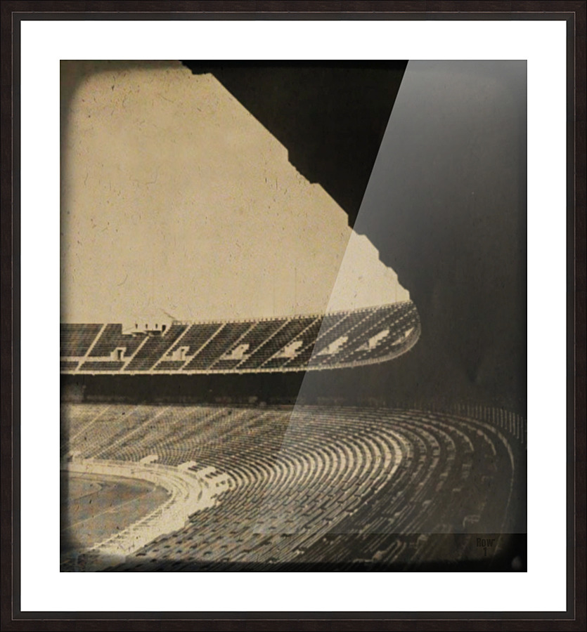 Vintage Thirties Ohio Stadium Viewfinder Slide Art Picture Frame print