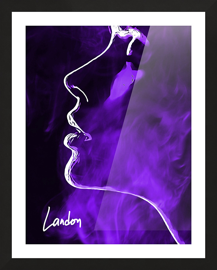 Purple Smoke Picture Frame print