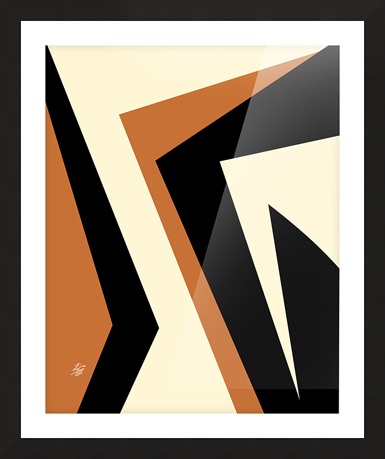 Linear Line Geometric Abstract Picture Frame print