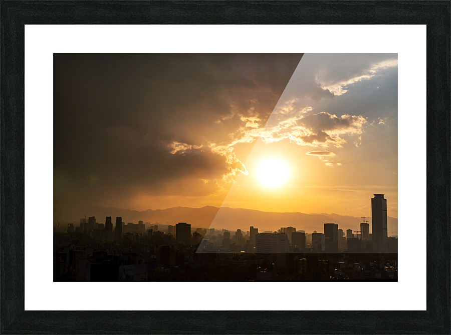 Mexico City Sunset Impression et Cadre photo