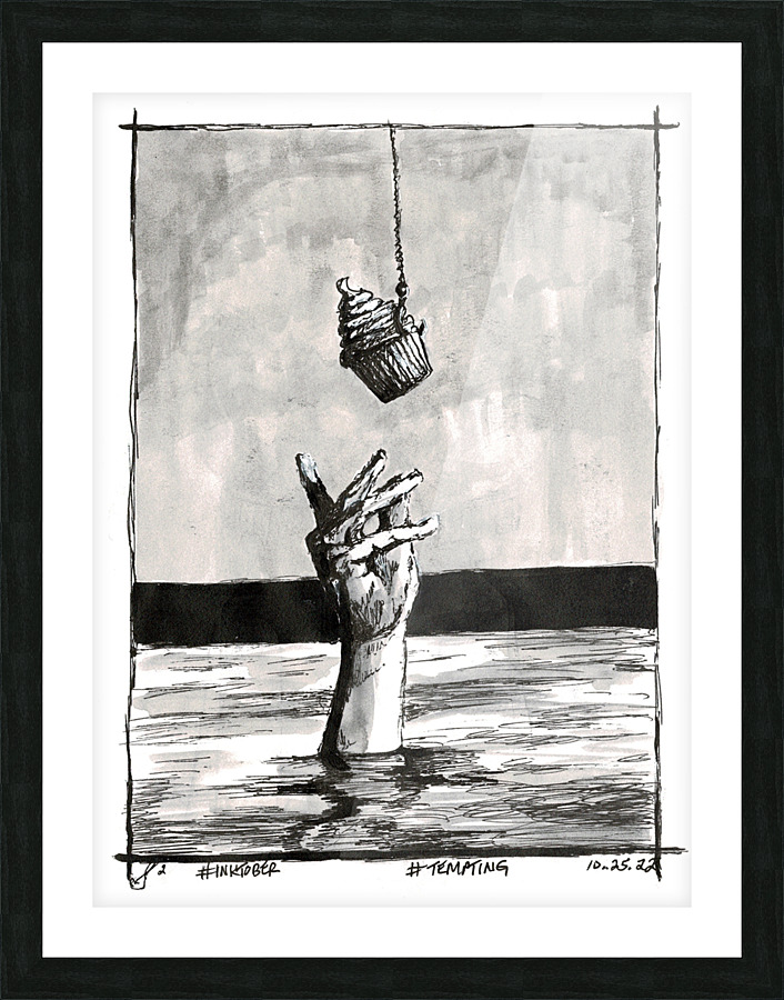 Tempted by Cupcake Picture Frame print