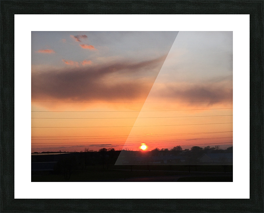 Sunset over the horizon  Picture Frame print