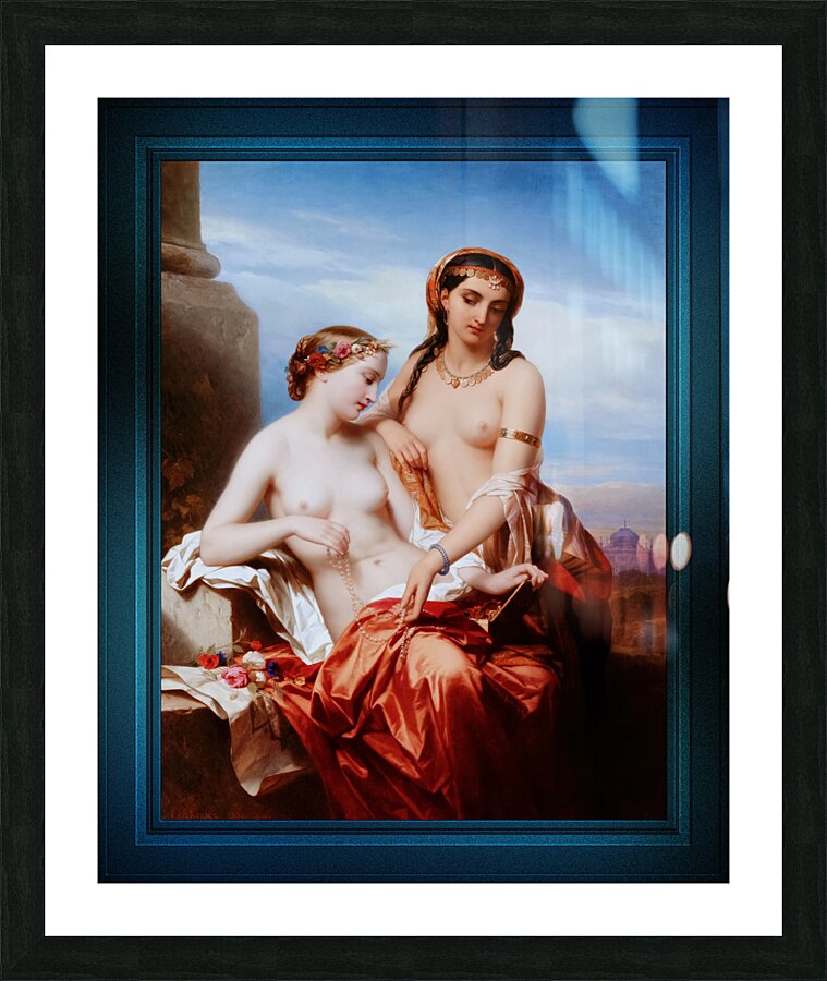 The Orient and the Occident by Nicaise de Keyser Remastered Xzendor7 Classical Fine Art Old Masters Reproductions Picture Frame print