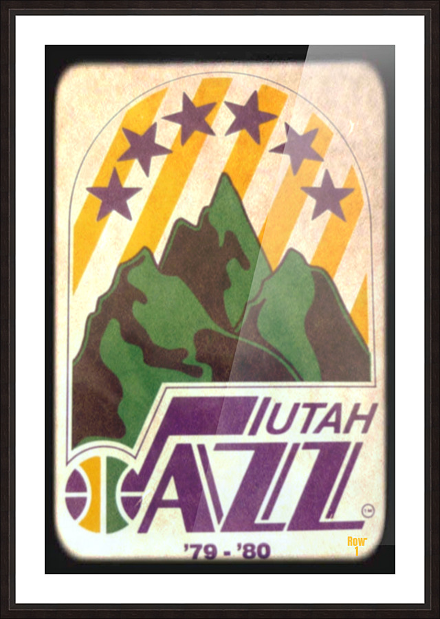1979 utah jazz viewfinder slide art Picture Frame print