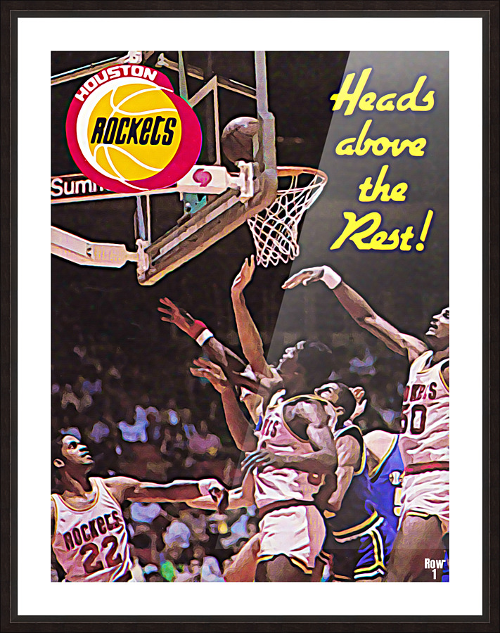 1985 houston rockets art Picture Frame print