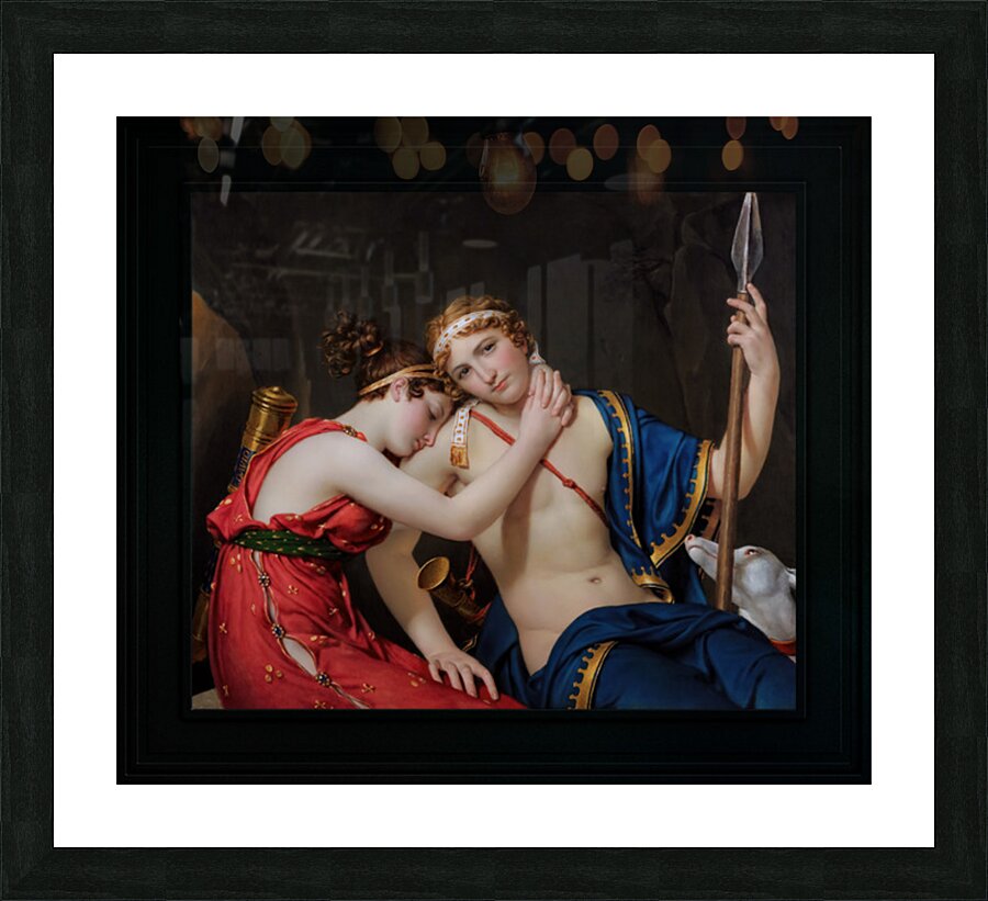 The Farewell of Telemachus and Eucharis by Jacques-Louis David Remastered Xzendor7 Classical Fine Art Old Masters Reproductions Picture Frame print