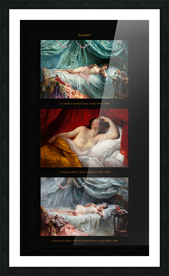 Trio De Nu Allonge Remastered Xzendor7 Classical Fine Art Old Masters Reproductions Picture Frame print