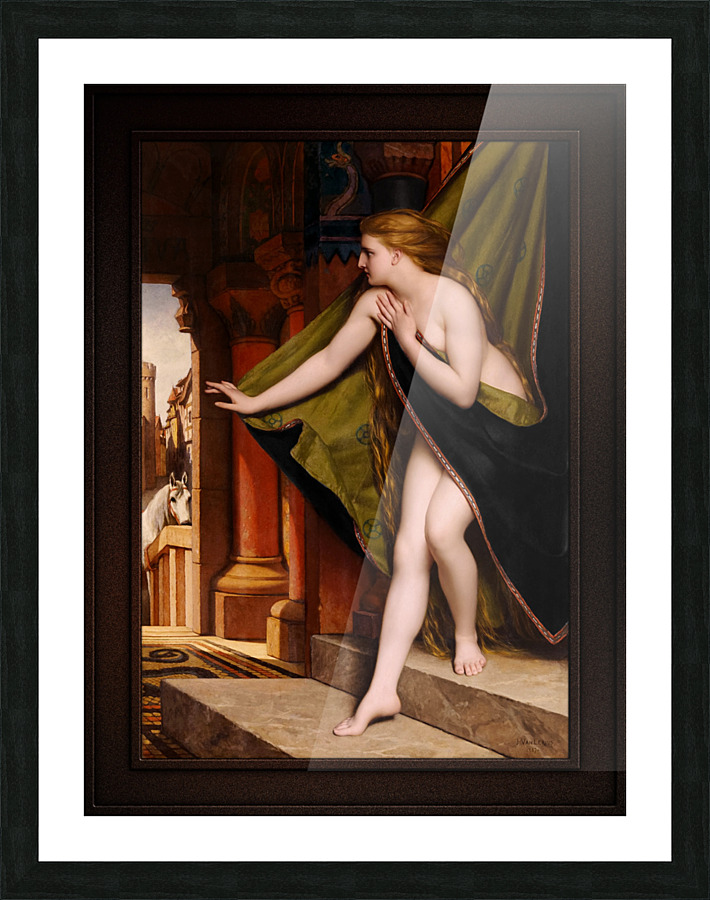 Lady Godiva c1870 by Jozef Henri Francois Van Lerius Remastered Xzendor7 Classical Fine Art Old Masters Reproductions  Framed Print Print
