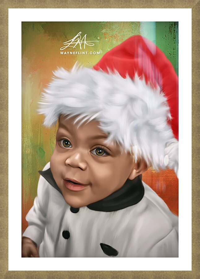 Baby Santa Picture Frame print