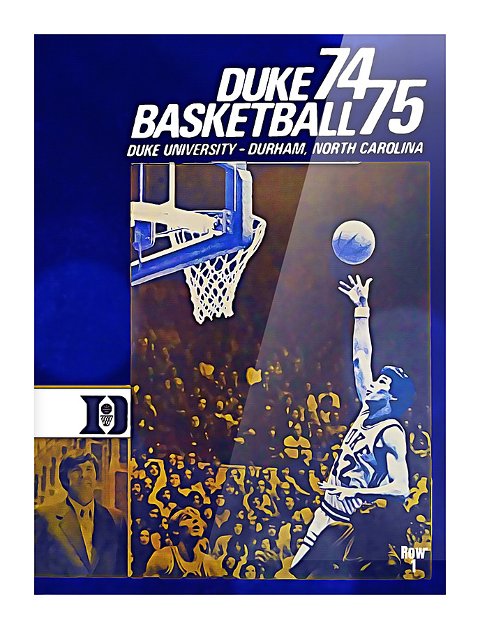 1974 Duke Basketball Art Picture Frame print