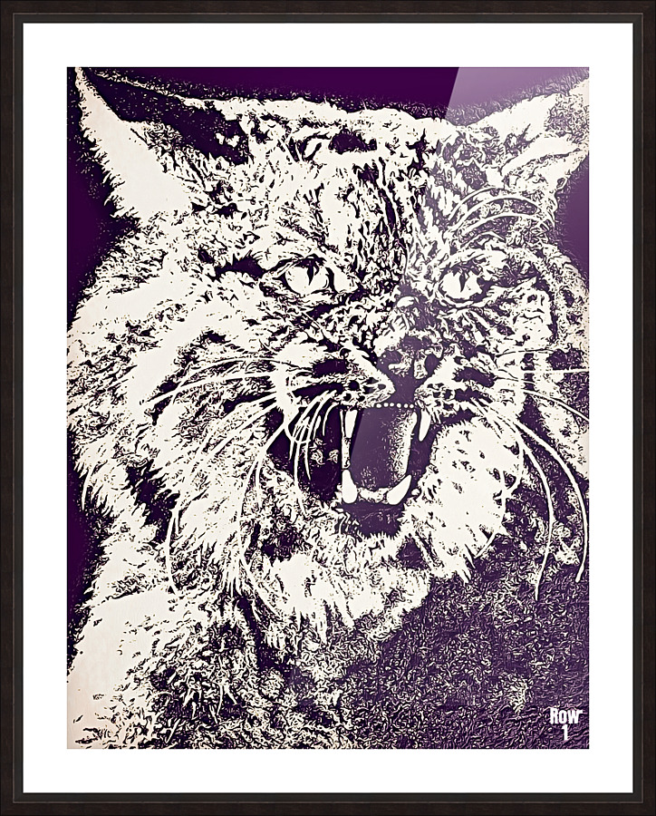 Vintage Kansas State Wildcat Art Picture Frame print